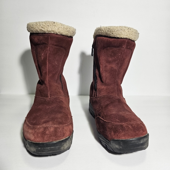 Sorel Burnt Orange Suede Side Zip Insulated Waterfall Winter Boots - Picture 4 of 9